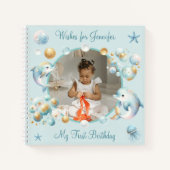 Onder de Zee Lieve Dolfijnen Verjaardag Gastboek Notitieboek (Voorkant)