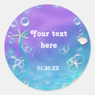 Onder De Zee Magische Sweet 16-feeststickers Ronde Sticker