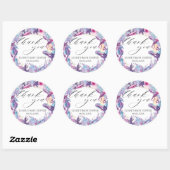 Onder de zee Meermin Baby Shower Paars Turquoise Ronde Sticker (Vel)
