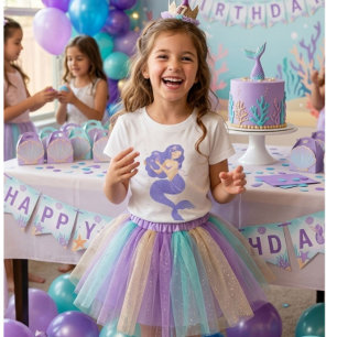 Onder de Zee Meermin Kinder T-Shirt   Cute Pastel 