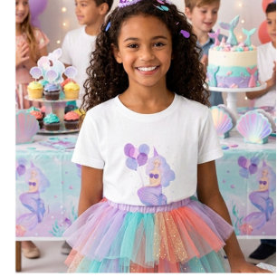 Onder de Zee Meermin Kinderen T-Shirt   Pastel Mee