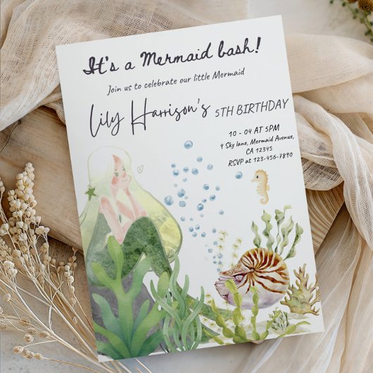 Onder de Zee Meisjesfeestje Kaart