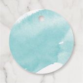 Onder de Zee Mermaid Birthday Waterverf Bedankjes Labels (Achterkant)