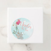 Onder de Zee Mermaid Birthday Waterverf Bedankjes Labels (In situ)