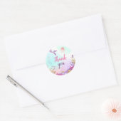 Onder de Zee Mermaid Sticker Cupcake Topper Roze (Envelop)