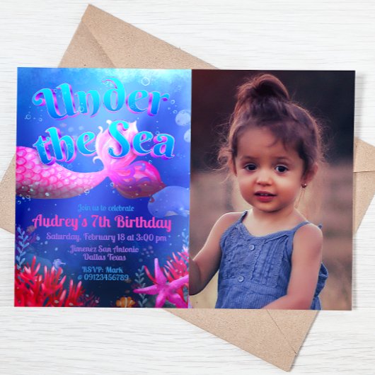 Onder de zee met fotolandschap kaart