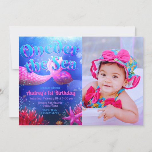 Onder de zee met fotolandschap kaart (Voorkant)