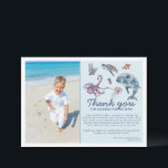 Onder de Zee Moderne Kinderen Foto Verjaardag Bedankkaart<br><div class="desc">Onder de Zee Moderne Kinderen Foto Verjaardag Bedankt Kaart</div>