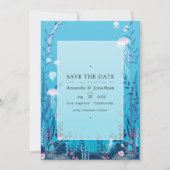 Onder de Zee Naar Mariene Trouwfoto Save The Date (Voorkant)