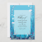 Onder de Zee Nautical Wedding Photo Kaart (Voorkant)