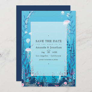 Onder de Zee Nautical Wedding Photo Save the Data Save The Date