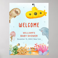 Onder de zee Nautische marine baby shower welkom