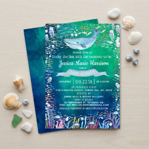 Onder De Zee Oceaan Thema Baby Shower Kaart