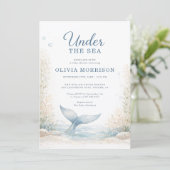 Onder de zee Ocean Baby Shower Kaart (Staand voorkant)