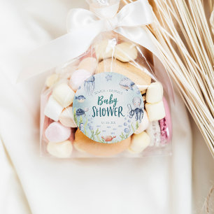Onder de Zee Ocean Baby shower Square Stickers