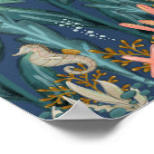 Onder De Zee Ocean Dieren Nursery Poster (Hoek)