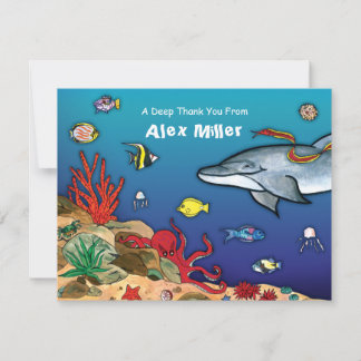 Onder de Zee- Ocean Life Note Card Notitiekaartje
