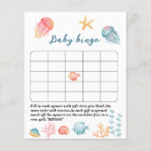 Onder de Zee Ocean Waterverf baby shower bingo g (Voorkant)