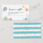 Onder de Zee Ocean Waterverf baby shower is de lui Informatiekaartje (Voorkant / Achterkant)