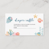 Onder de Zee Ocean Waterverf baby shower is de lui Informatiekaartje (Voorkant)