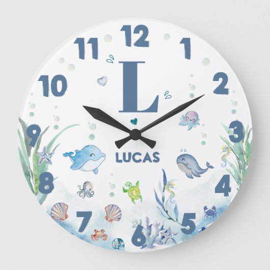 onder de zee oceandieren grote klok (Voorkant)