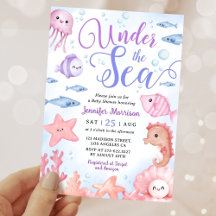 Onder De Zee Oceandieren Meisje Baby Borrel