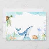 Onder de Zee Oceandieren Verjaardag Bedankt (Achterkant)