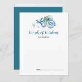 Onder de Zee Octopus Baby shower Advice Cards (Voorkant / Achterkant)