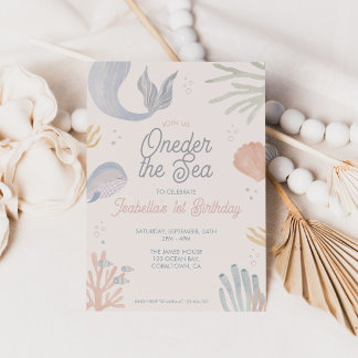 Onder de Zee Onder de Zee Oceaan Eerste Verjaardag Kaart