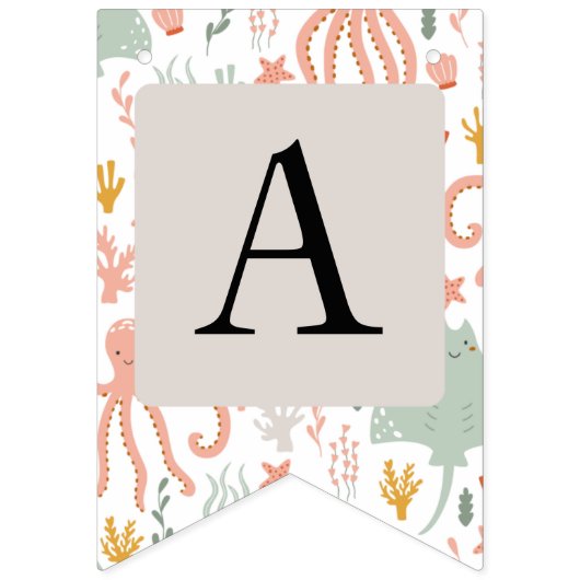 Onder de Zee Party Banner | Octopus (Derde vlag)