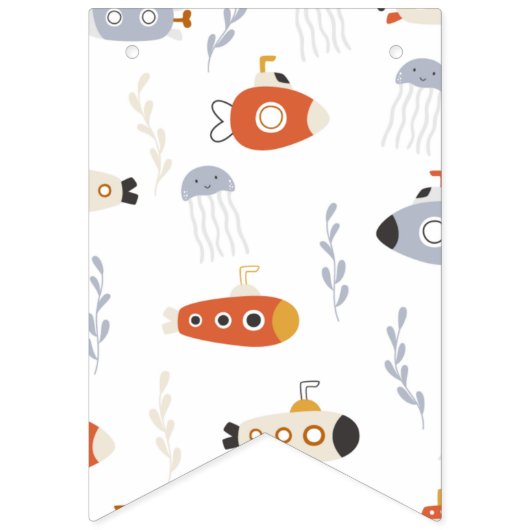 Onder de Zee Party Banner | Onderzeeër (Eerste vlag)