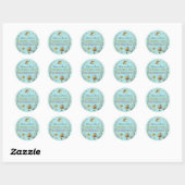 Onder de Zee Party Sticker - Aangepaste naam (Vel)
