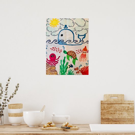 "Onder de Zee" Poster (Keuken)