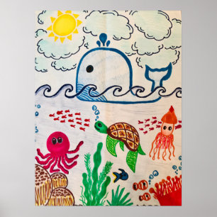 "Onder de Zee" Poster