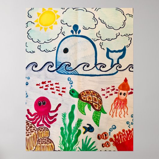 "Onder de Zee" Poster (Voorkant)