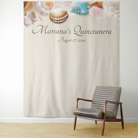 Onder de Zee Quinceanera Fotohokje Achtergrond Wandkleed (In situ)