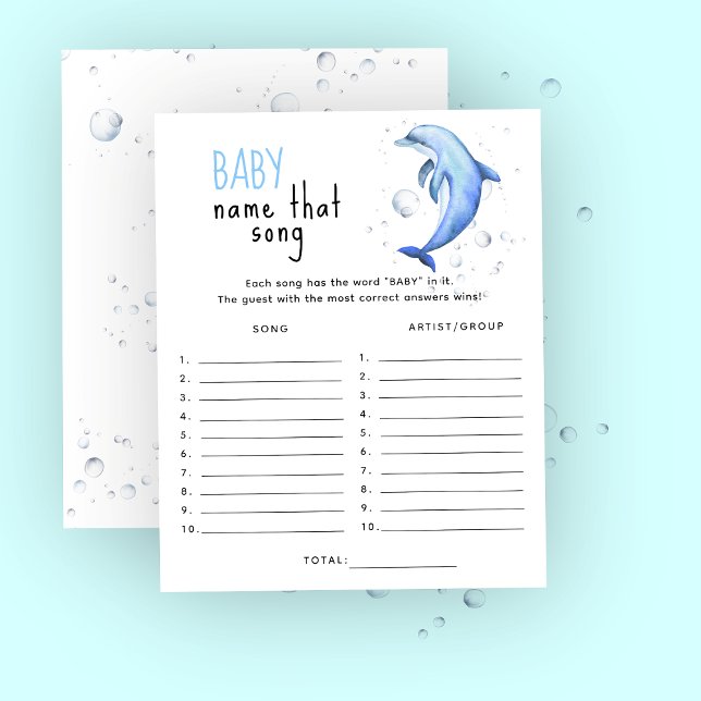 Onder de zee - Raad dat liedje baby shower spel (Creator heeft geüpload)