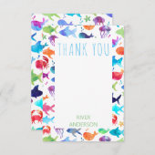 Onder De Zee Regenboog Vis Bedankt (Voorkant / Achterkant)