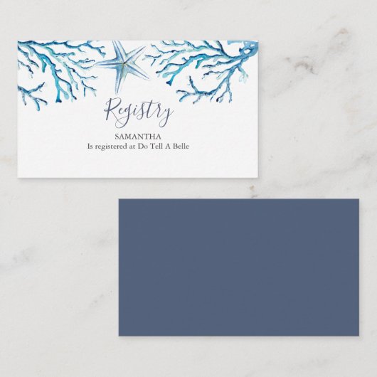 Onder de Zee Registry Enclosure Informatiekaartje (Voorkant / Achterkant)