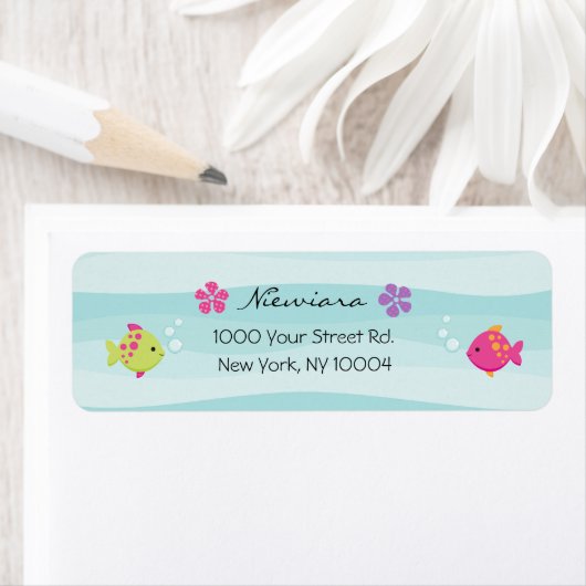 Onder de Zee retouradreslabels Etiket (Insitu)