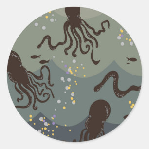 Onder De Zee Ronde Sticker