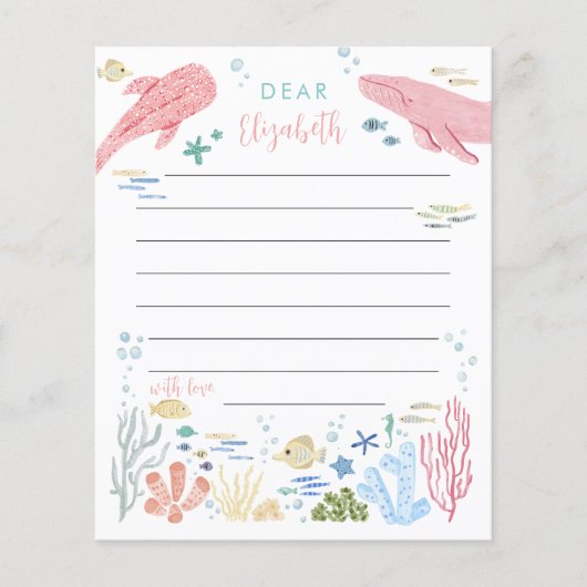Onder De Zee Roze Oceandieren Tijdscapsule (Voorkant)