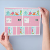 Onder de Zee/Roze Snoep streepjeslabels van 2 groo Flyer (Hand)
