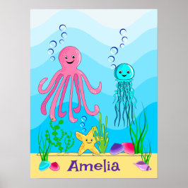 Onder de Zee Schattig  Poster