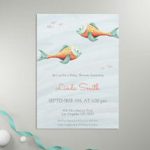 Onder de Zee Schattige Vis Neutrale Tweeling Baby 