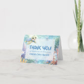 Onder de Zee Schildpad Baby Shower Bedankkaart (Voorkant)