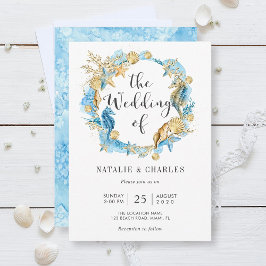 Onder de Zee Summer Wedding Invitation Kaart