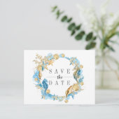 Onder de Zee Summer Wedding Save the Date Aankondigingskaart (Staand voorkant)