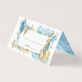 Onder de Zee Summer Wedding Table Place Card Kaart
