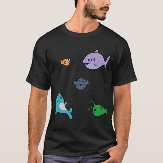 Onder de zee. t-shirt (Voorkant)